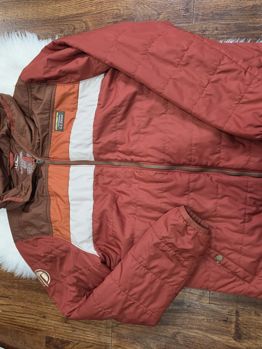 AL.L. Bean Mountain Classic  Brown Hooded Puffer Jacket